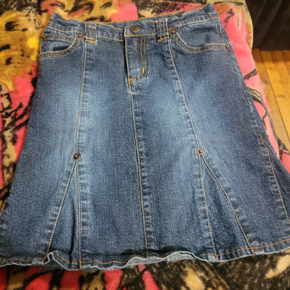 The Children's Place Blue Denim A-Line Skirt